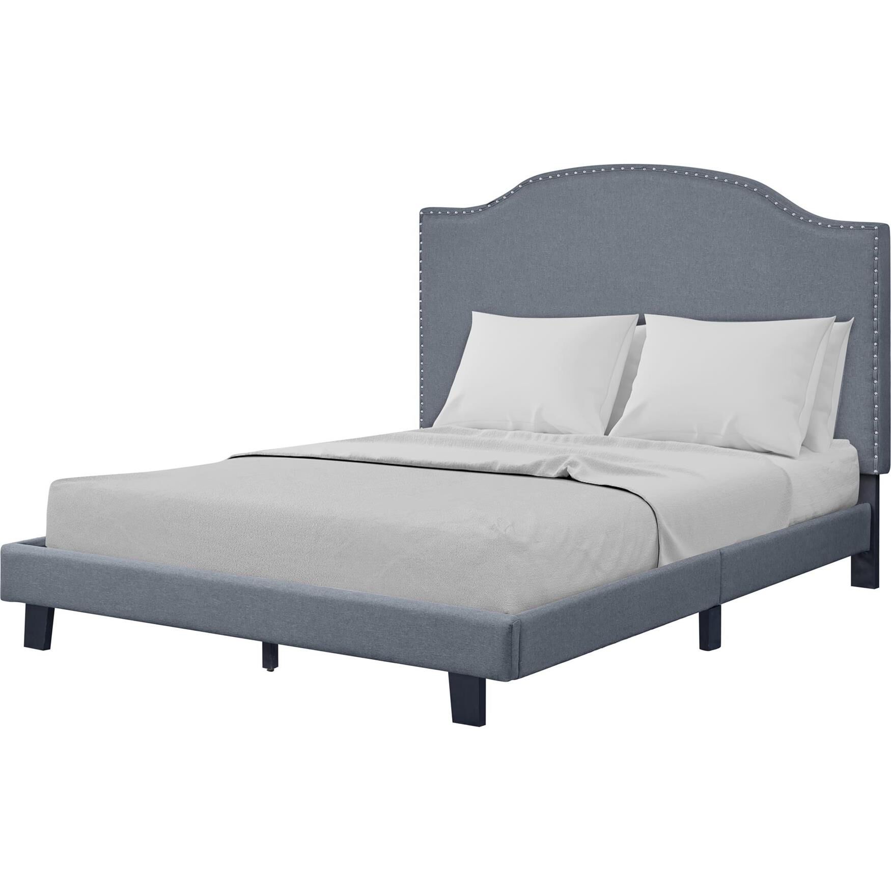 Madison Platform Bed, Gray, Queen, , on-hover image number 1