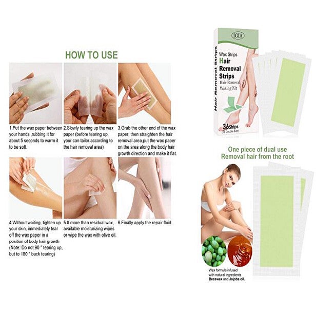 Wax Strips For Hair Removal Beauty Tools, GREEN, hi-res image number 0