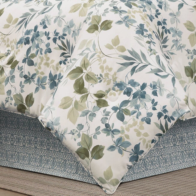 Evergreen Blue 4 Piece Comforter Set, BLUE, alternate image number null