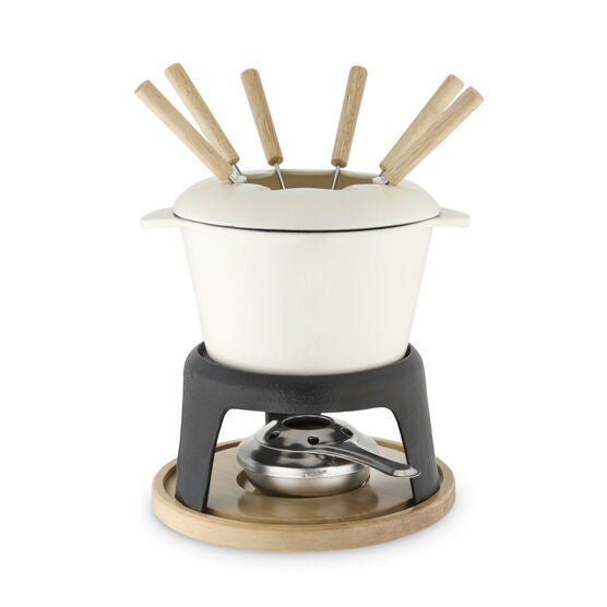 Cast Iron Fondue Set, WHITE, hi-res image number null