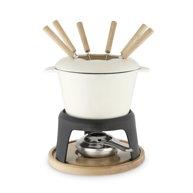 Cast Iron Fondue Set, WHITE, hi-res image number 0