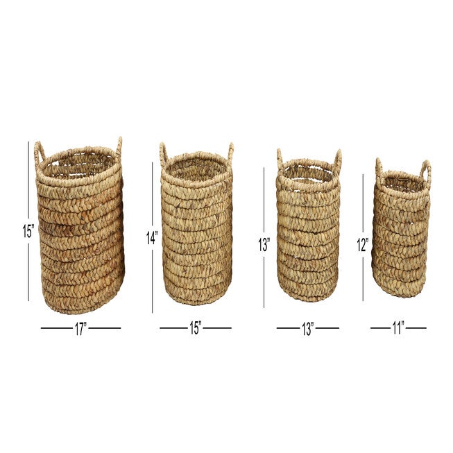 Set Of 4 Brown Sea Grass Coastal Storage Basket Storage Basket, , alternate image number null