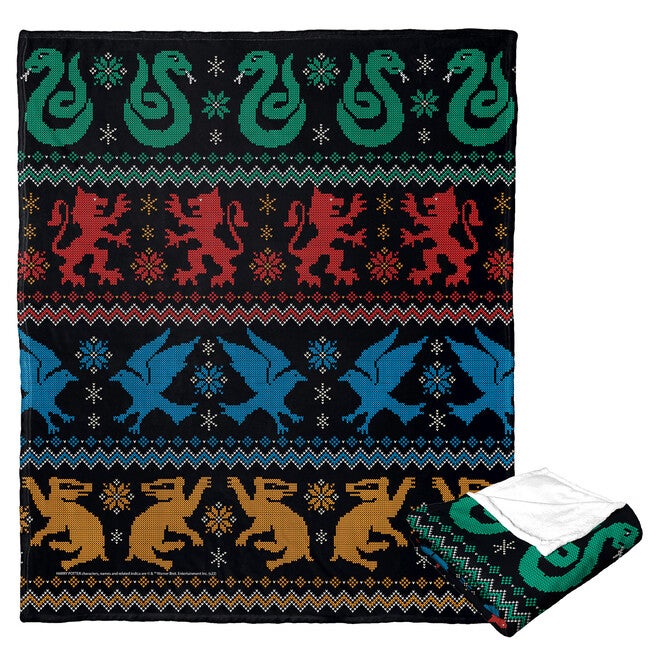 Wb Harry Potter Houses Sweater Silk Touch Throw, O, hi-res image number null
