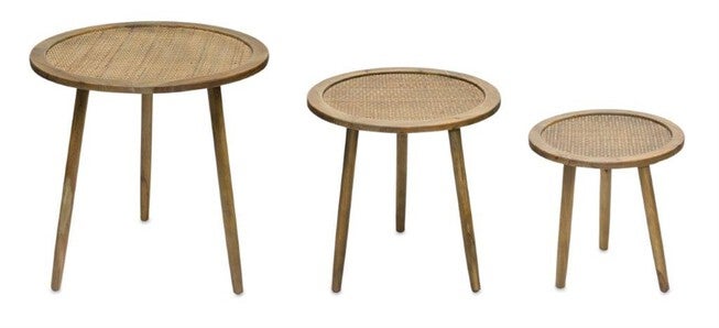 Accent Table (Set of 3) 16 inchesD x 16 inchesH, 20 inchesD x 20 inchesH, 24 inchesD x 24 inchesH Wood, BROWN, hi-res image number 0