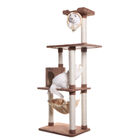 Real Wood 70" Cat Tree With Scratch Posts, Hammock, , alternate image number null