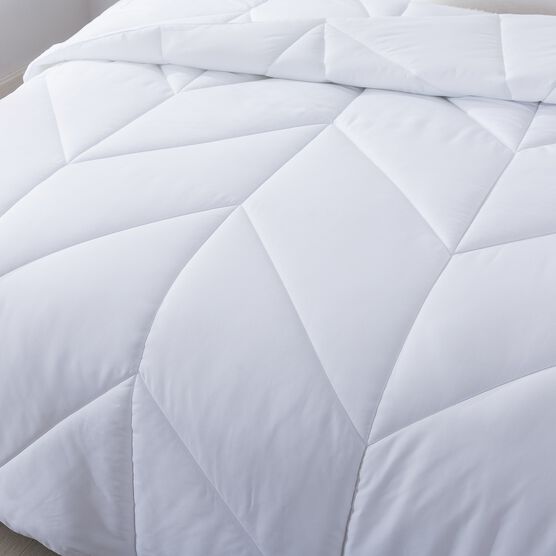Chevron Stitch Down Alternative Comforter, White, , alternate image number null
