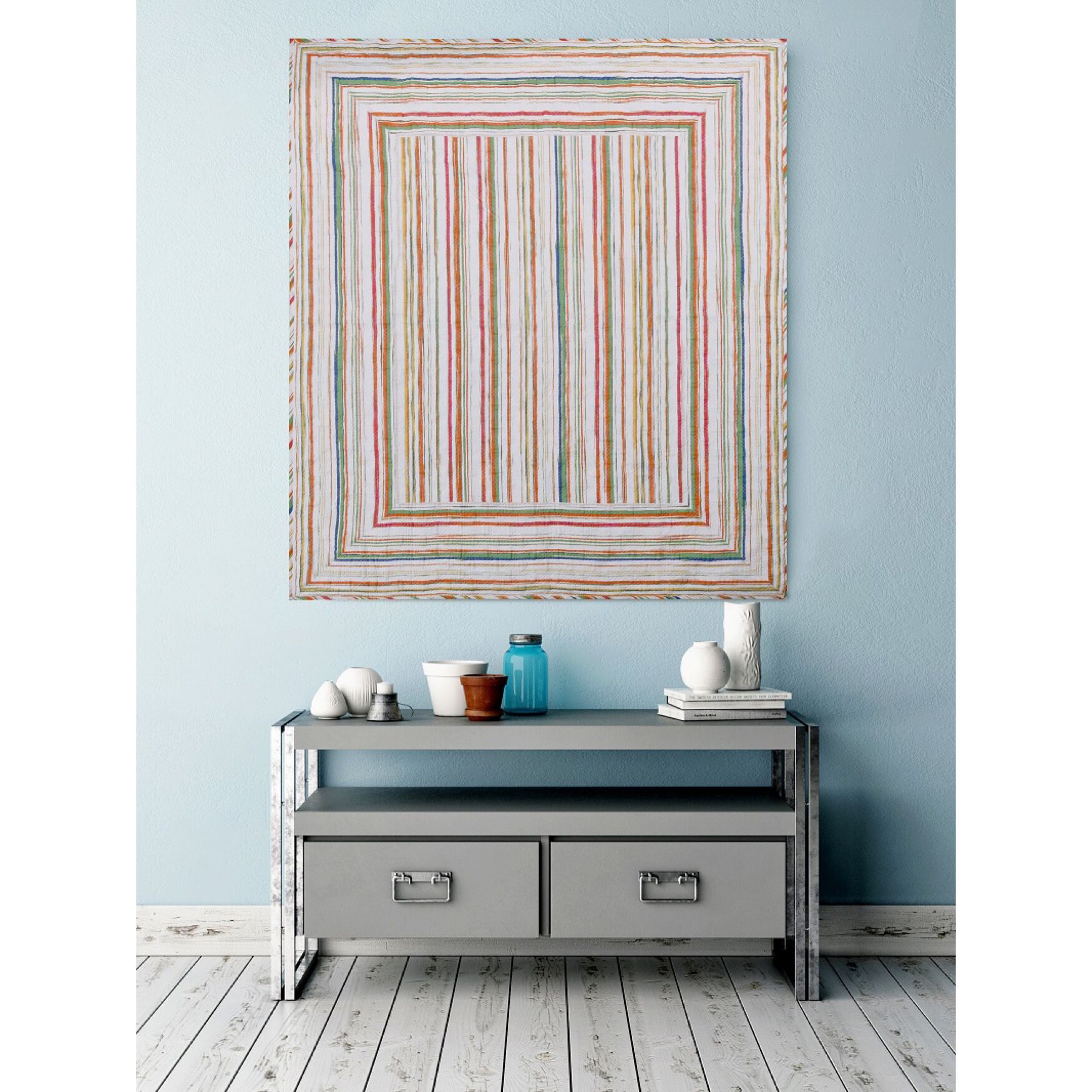 Sunset Stripe Quilted Throw Blanket, , alternate image number 3