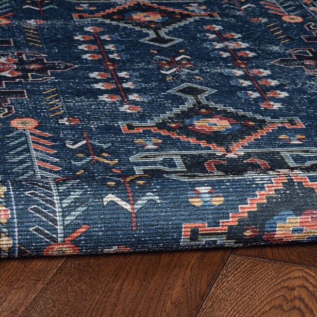 Washable Larson Navy/Ivory Rug, , alternate image number 4