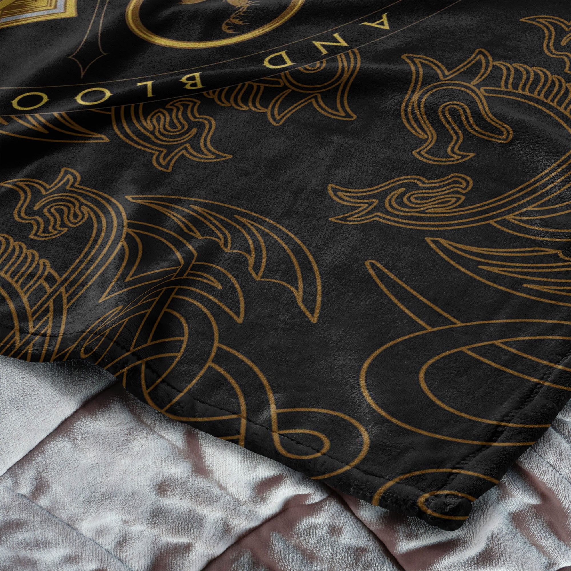 Warner Bros. House of the Dragon Dragons Did Silk Touch Throw Blanket 40x50 Inches, BLACK, alternate image number 4