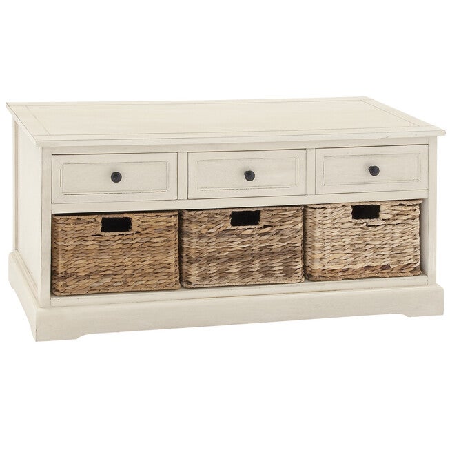 White Traditional Wood Storage Unit, 20 x 42, WHITE, hi-res image number 0