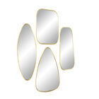 Cosmoliving By Cosmopolitan Set Of 4 Wall Mirror, GOLD, hi-res image number null
