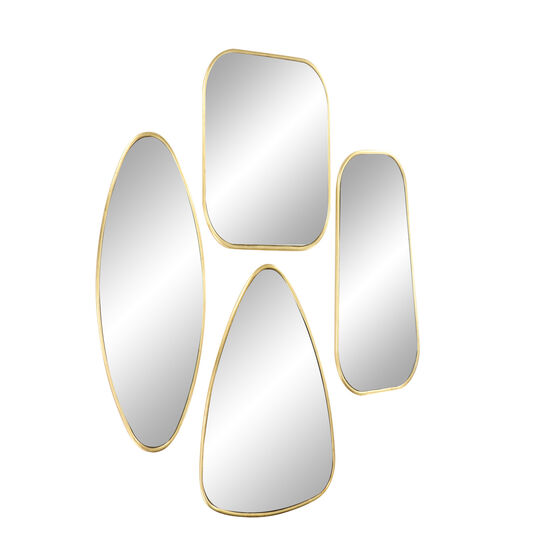 Cosmoliving By Cosmopolitan Set Of 4 Wall Mirror, GOLD, hi-res image number null