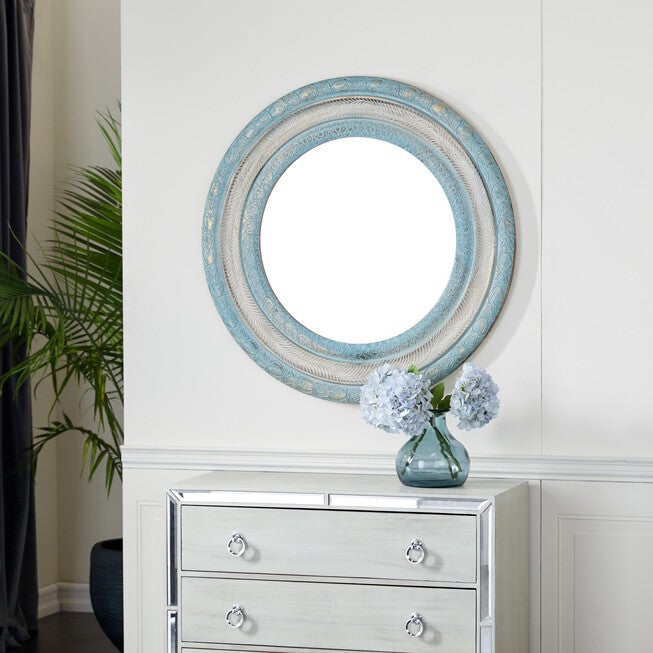 Beige Wood Farmhouse Wall Mirror, , alternate image number 6