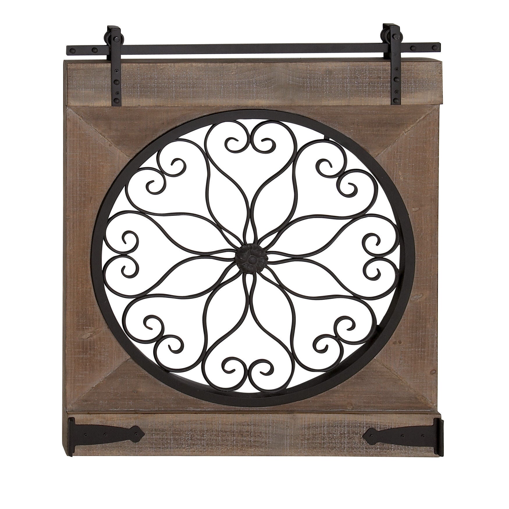 Brown Rustic Ornamental Wood Wall D&eacute;cor, BROWN, hi-res image number 0