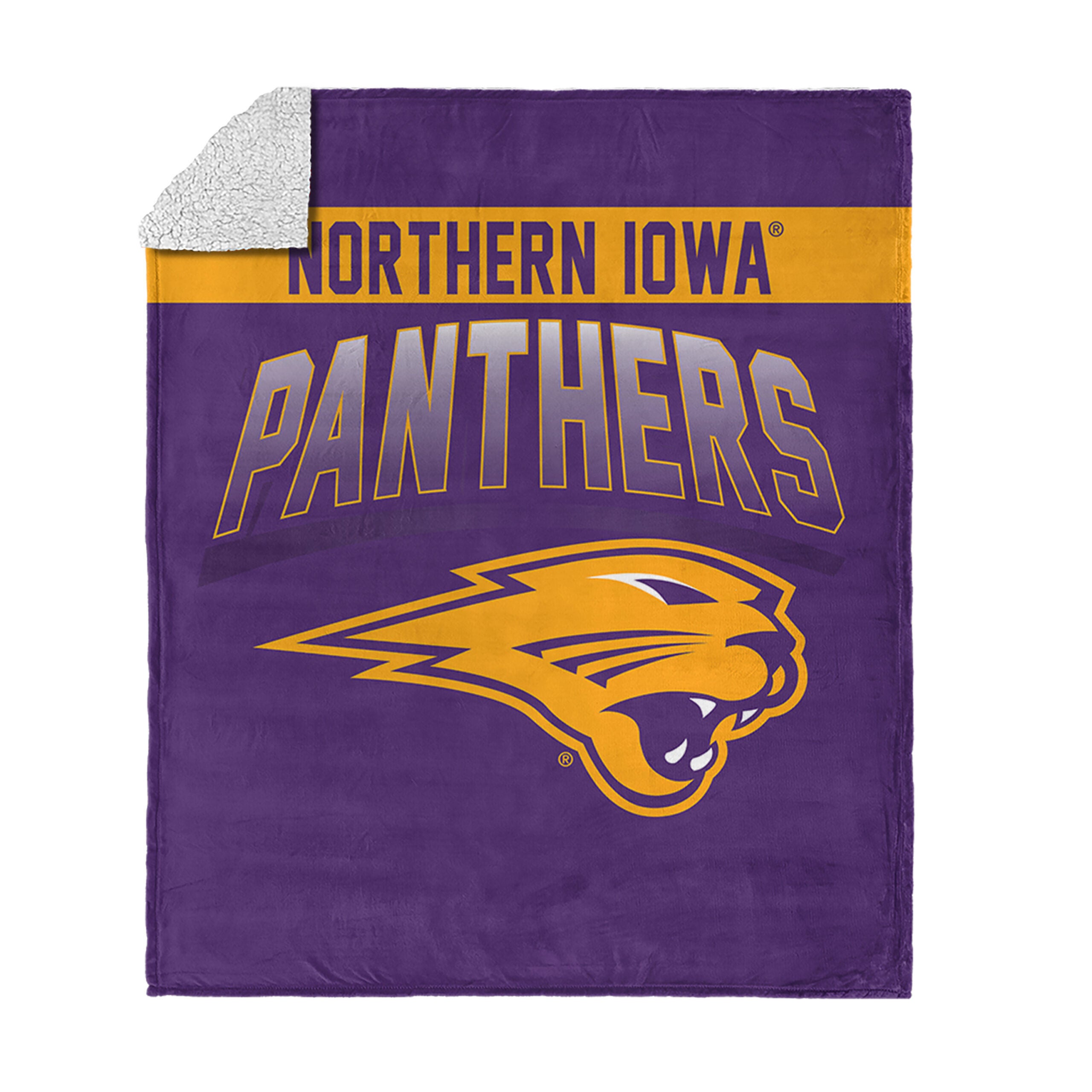 Gonzaga Bulldogs NCAA Bevel Silk Touch Sherpa Throw Blanket 50x60 inches, IOWA PANTHERS, hi-res image number 0