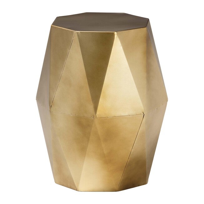Salman Geometric Bronze Metal Accent Table, BRONZE, alternate image number null