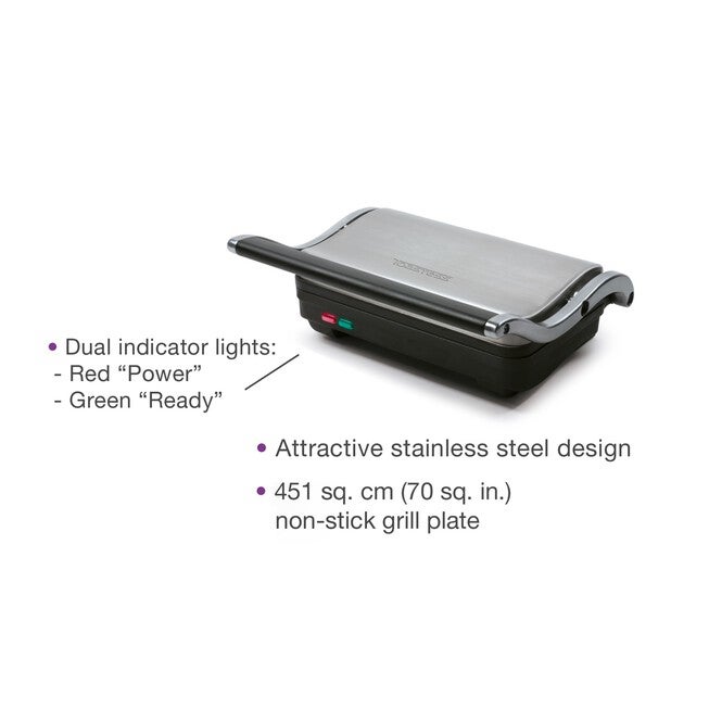 Stainless Steel Sandwich Grill, , alternate image number 3