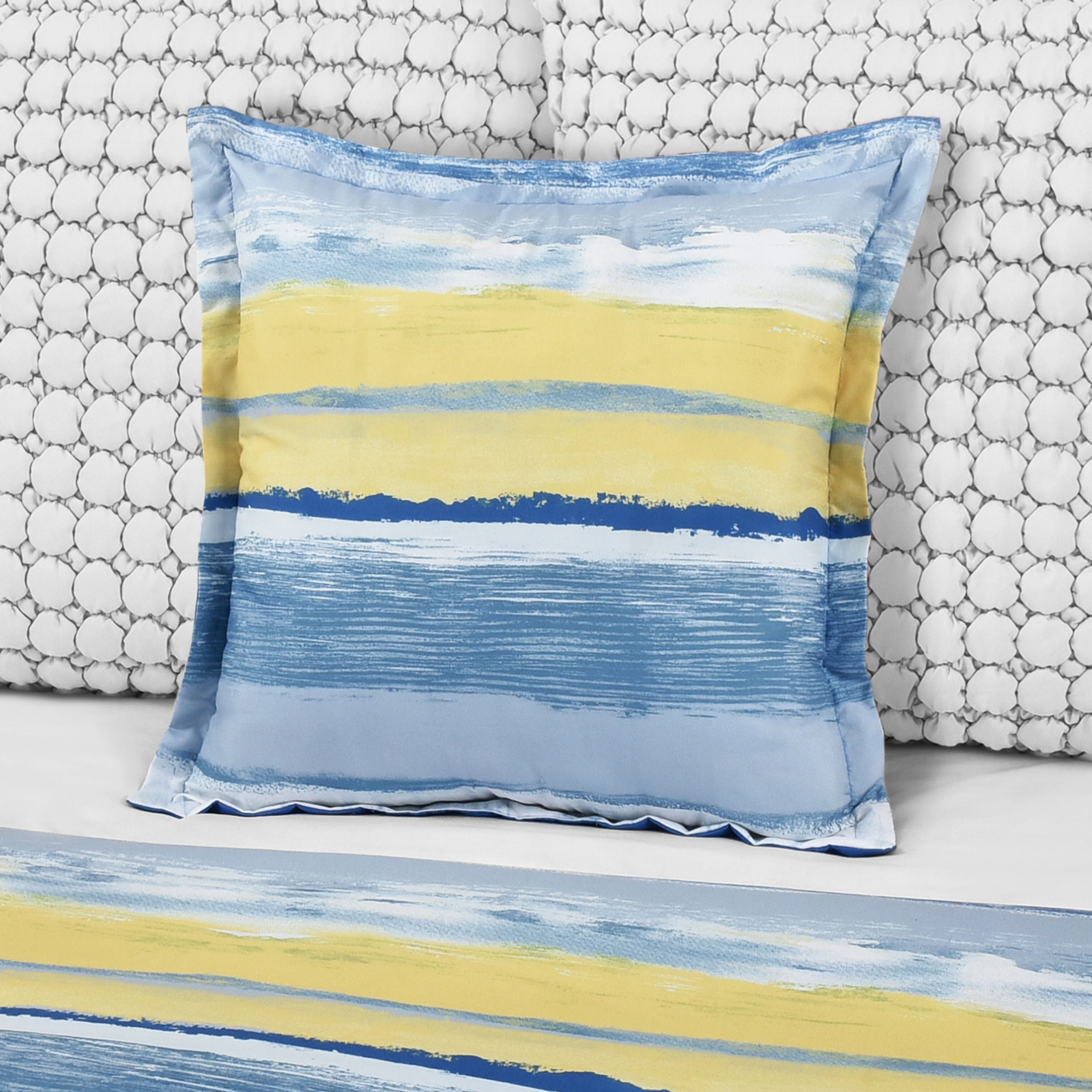 SEASHORE 18 inches SQUARE DECORATIVE THROW PILLOW, BLUE, alternate image number 2