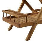 Brown Teak Wood Traditional Rolling Serving Cart, , alternate image number 4