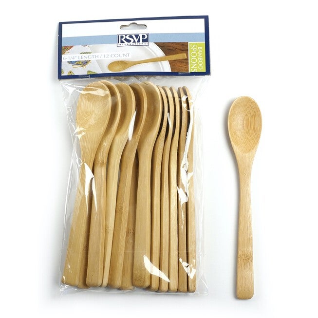 Bamboo Spoon - 12 pcs, BROWN, hi-res image number 0