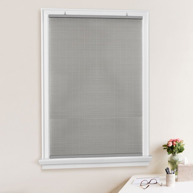 Cordless Solstice Vinyl Roll-Up Blind, Grey, , alternate image number 3
