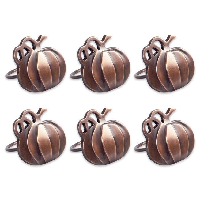 Harvest Pumpkin Napkin Ring, Set of 6, GOLD, hi-res image number null