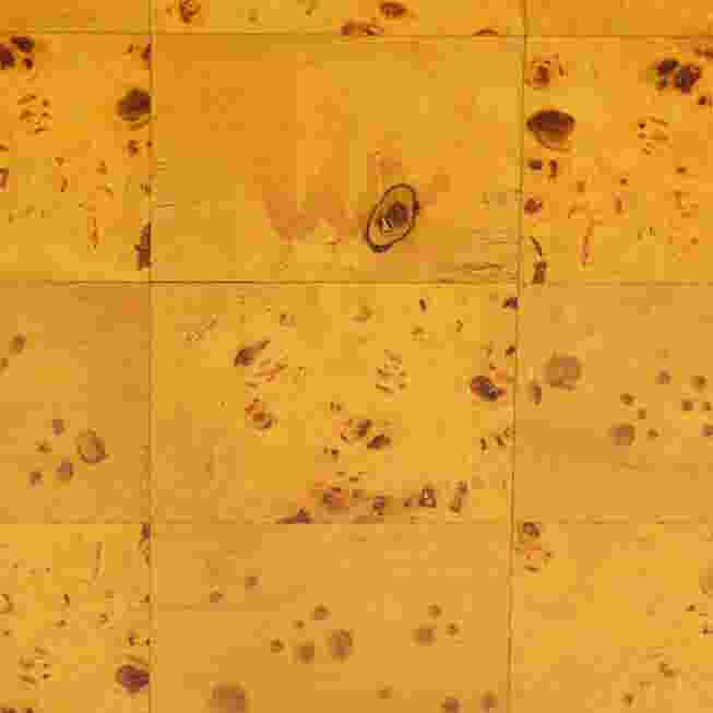 Close-up of burl wood grain pattern on table surface