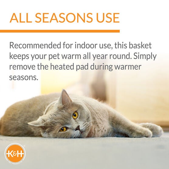 Heated Thermo Basket Pet Bed, , alternate image number null