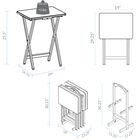 5pcs Tray Table Set - White, , alternate image number null