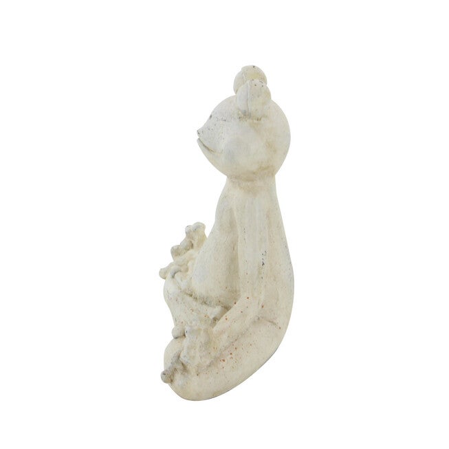 Set Of 2 White Resin Eclectic Garden Sculpture, , alternate image number null