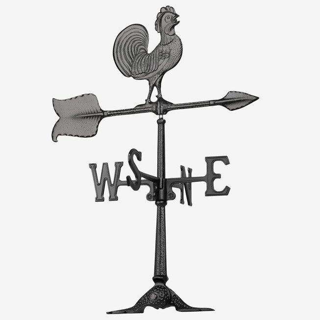 Rooster Accent Weathervane, BLACK, hi-res image number null