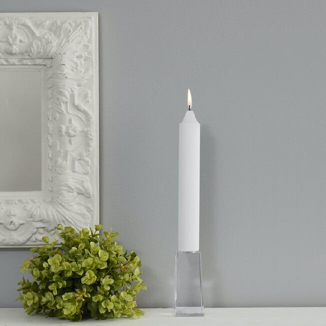 Smooth Collenette 9 inch White Unscented Taper Candle, Box of 4, , on-hover image number 1