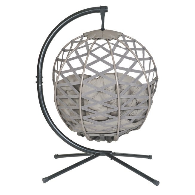 Hanging Ball Chair in Crossweave Sand, , alternate image number 4