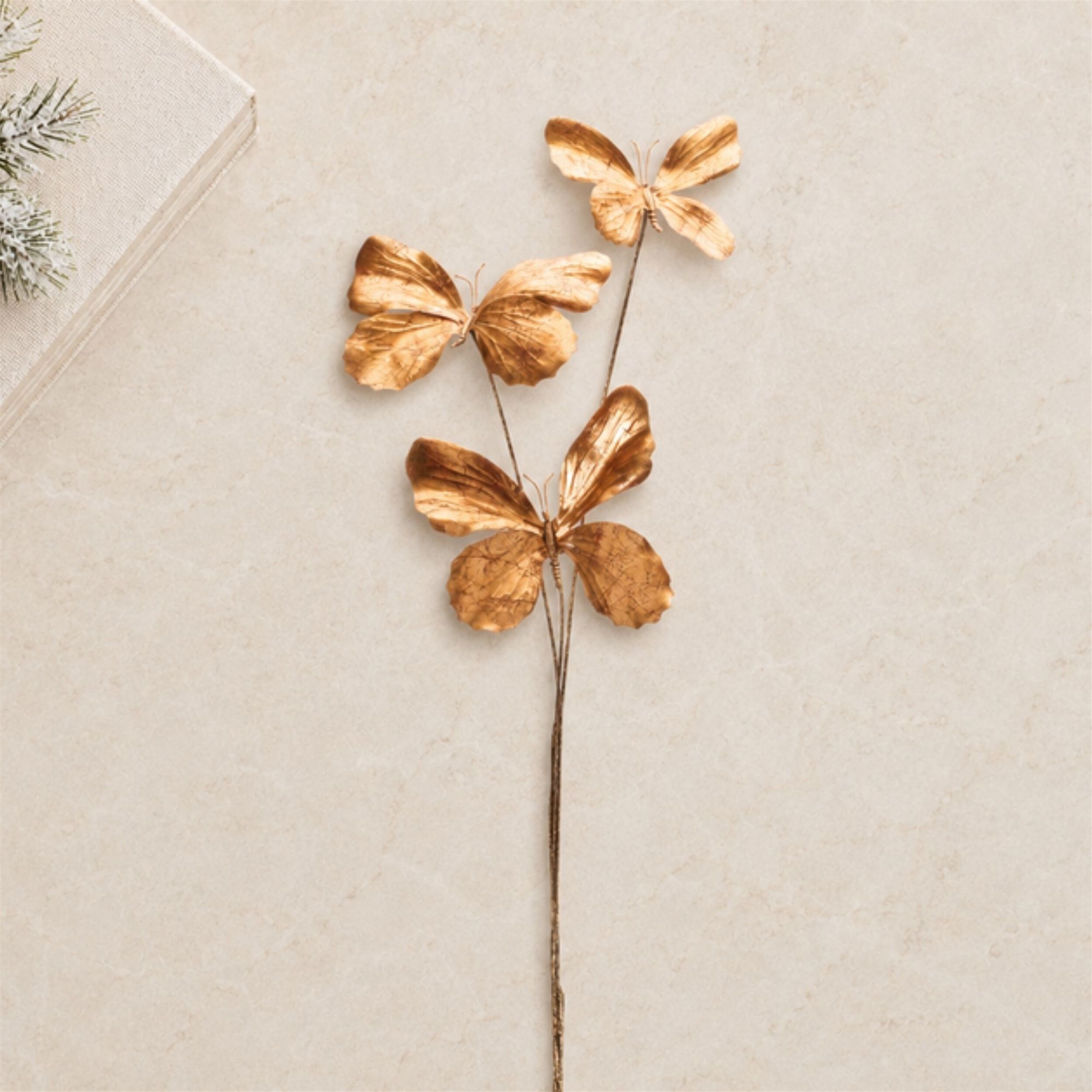 Metallic Butterfly Spray (Set of 6), GOLD, alternate image number 1