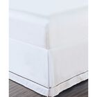 Luxury Hotel Hemstitch White 14" Drop Bed Skirt, WHITE, hi-res image number 0