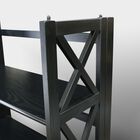 Montego 3-Shelf Folding Bookcase -Black, , alternate image number null