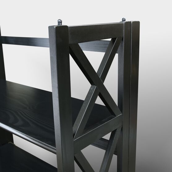 Montego 3-Shelf Folding Bookcase -Black, , alternate image number null