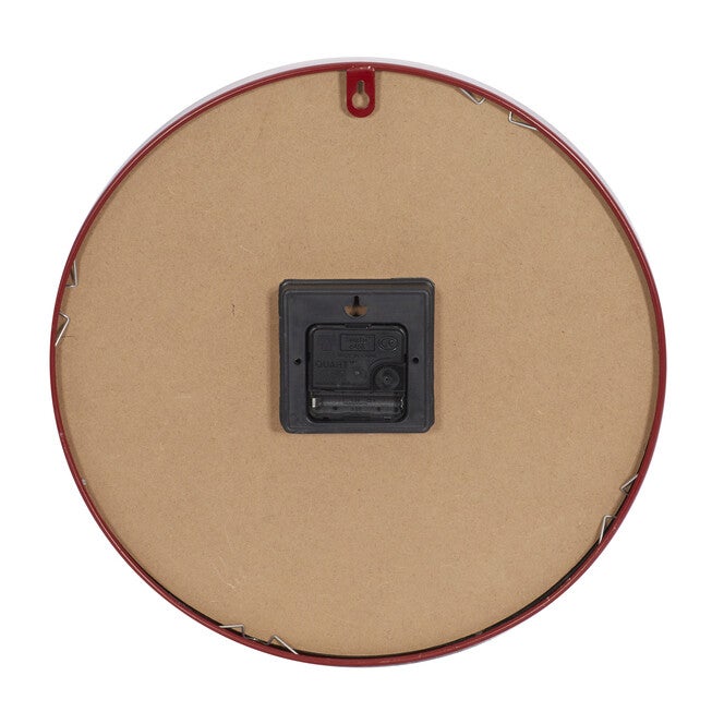 Round Red Wood Kensington Station Wall Clock, , alternate image number 2