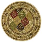 Lyndhurst 221 Multi / Ivory 5'-3" X 5'-3" Round Round Rug, MULTI IVORY, hi-res image number null