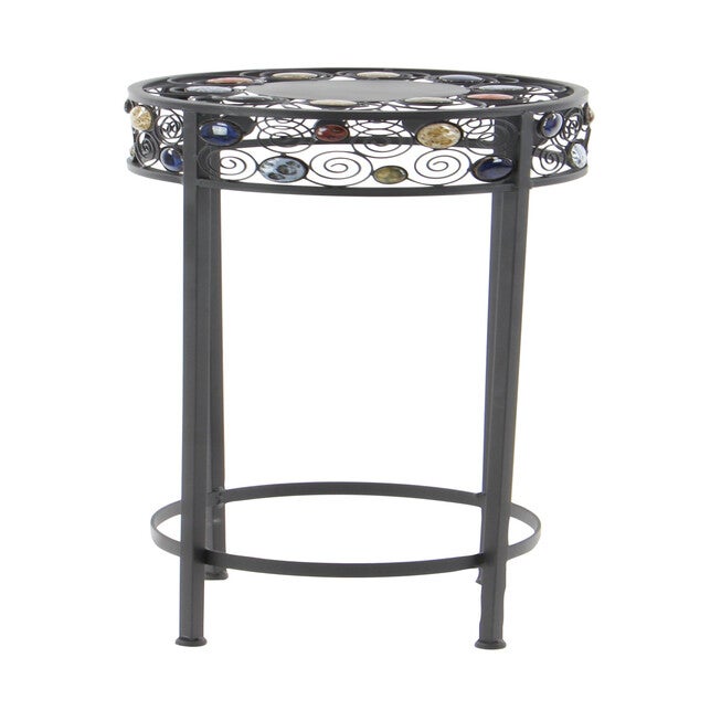 Set Of 3 Black Metal Traditional Plantstand, , alternate image number 4
