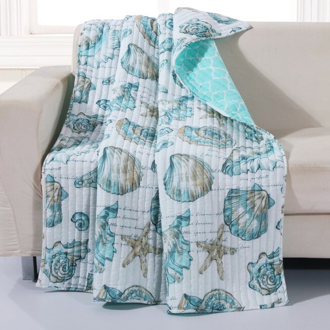 Cruz Quilted Throw Blanket, WHITE, hi-res image number 0
