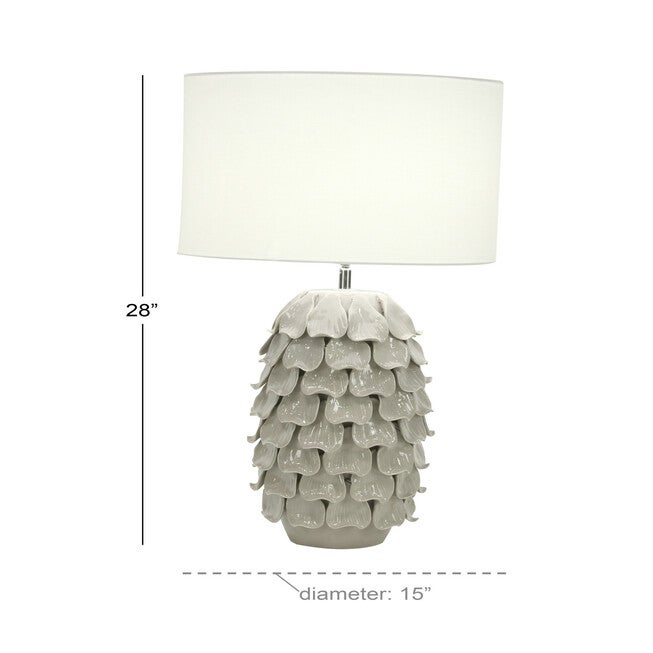 Grey Ceramic Rustic Table Lamp, , alternate image number null