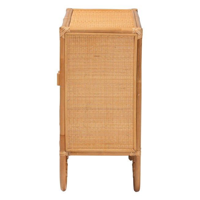 Baylor Bohemian Light Honey Rattan Storage Cabinet, LIGHT, alternate image number null