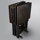 5pcs Tray Table Set-Espresso, , alternate image number null