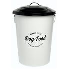 Andreas White Small 17Lbs Pet Dog Cat Food Bin, WHITE, hi-res image number 0