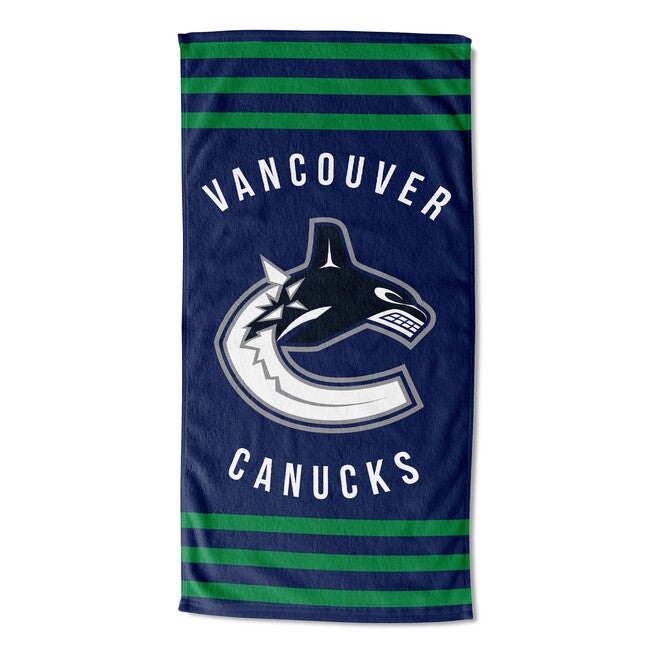 Canucks Stripes Beach Towel, MULTI, hi-res image number 0