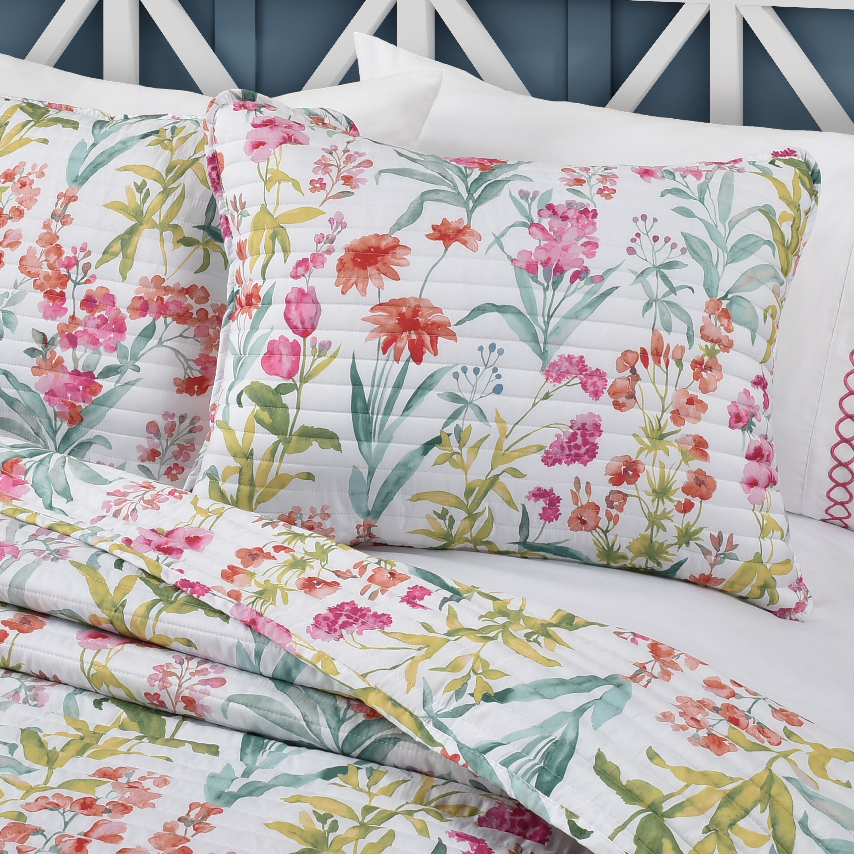 TALLULAH QUILT SET, PINK, alternate image number 1