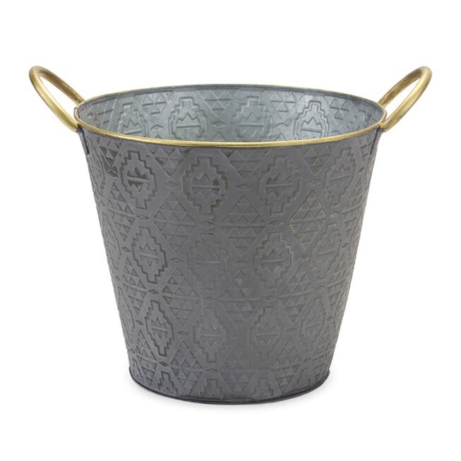 Pail (Set of 3) 9.5 inchesD x 8.25 inchesH, 11.5 inchesD x 9.5 inchesH, 13 inchesD x 10.75 inchesH Metal, GREY, alternate image number null