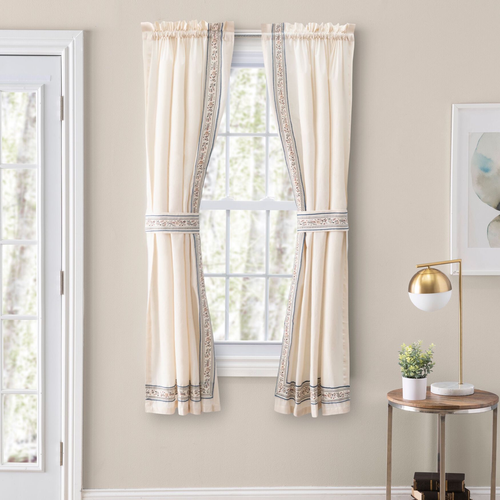 Richmark Curtain Tailored Pair, NATURAL, hi-res image number 0