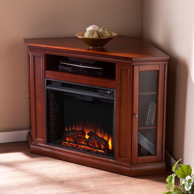 Claremont Convertible Media Electric Fireplace, MAHOGANY, hi-res image number null